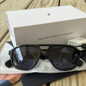 Lucyd Nautica Smart Sunglasses Black Commander Wayfarer Style NEW